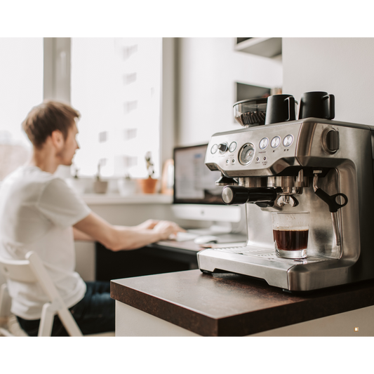 coffee pod subscription machine beside desk