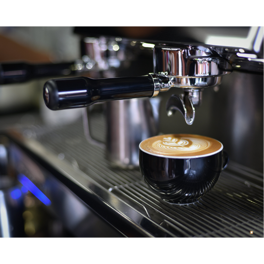 cup of espresso coffee pod subscription on the grate