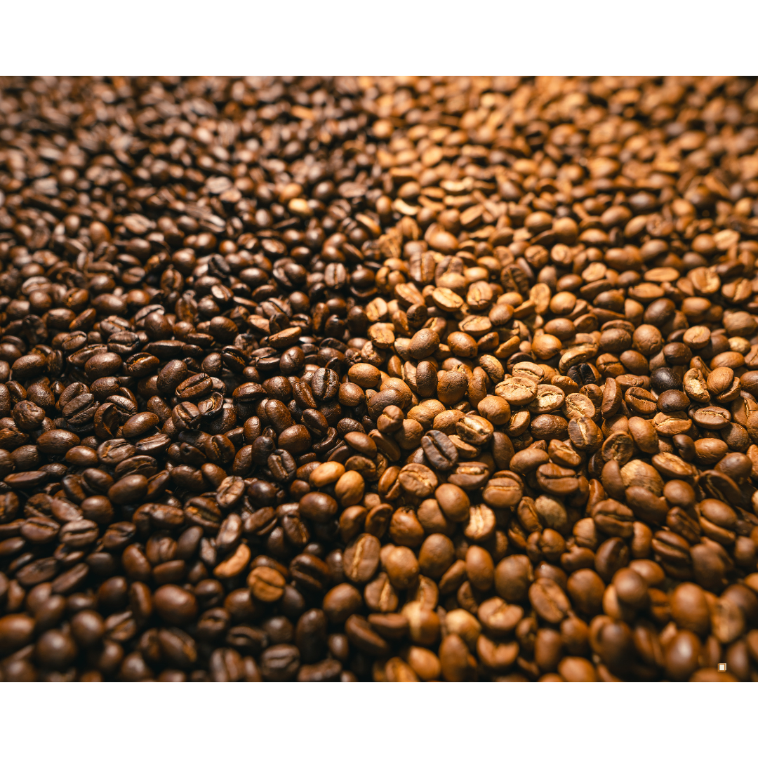 light roast coffee beans with dark roast beans