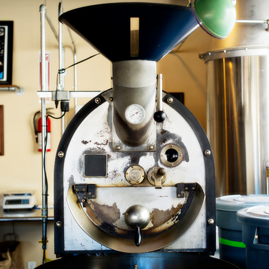 small batch coffee roaster profile view