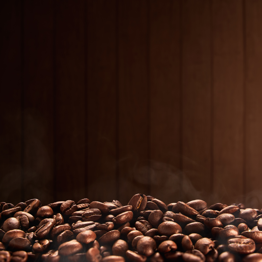 steaming mexican chiapas coffee beans on a table