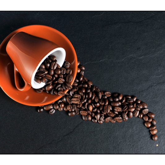 tanzanian peaberry coffee bean from porcelain cup