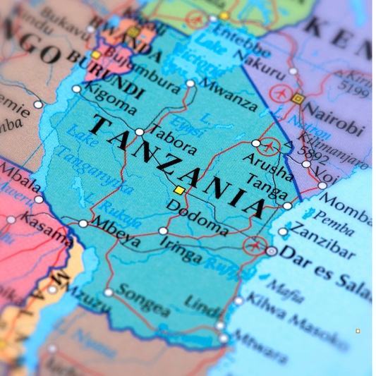 tanzanian peaberry coffee growers map