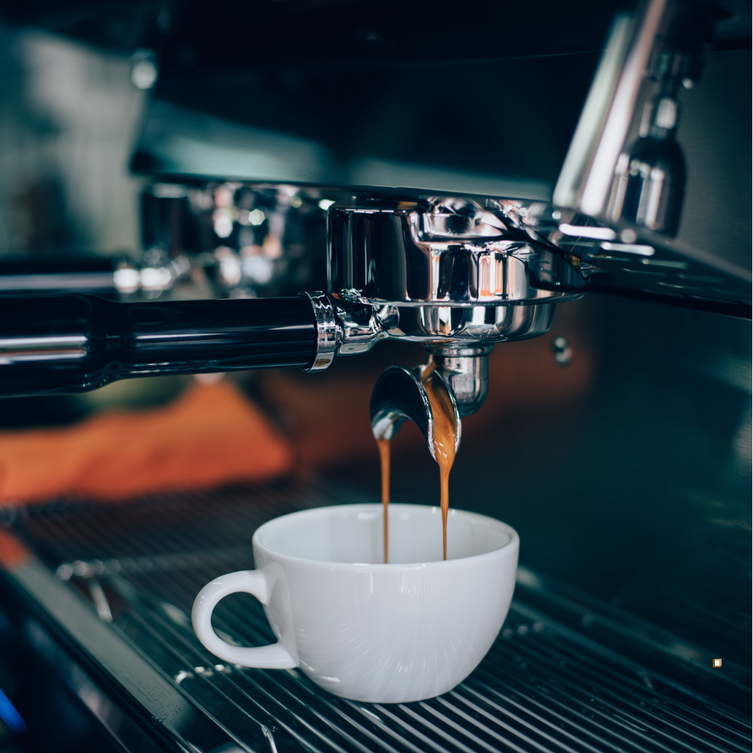 dark roast espresso beans brewed for drinking