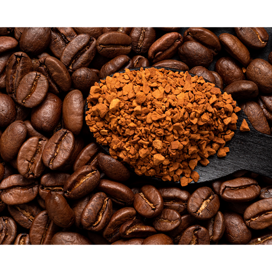 small batch coffee beans with grounds in a spoon