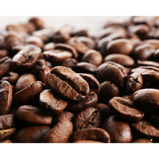 whole bean decaf coffee beans closeup