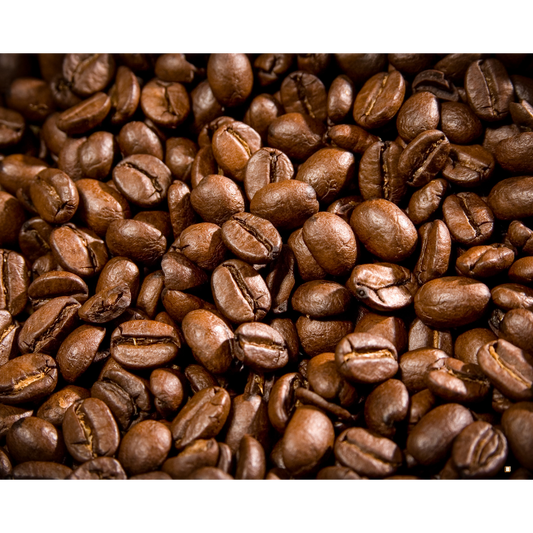 whole bean decaf coffee beans closeup