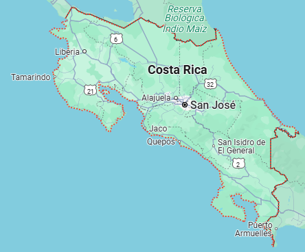 Costa Rican Map